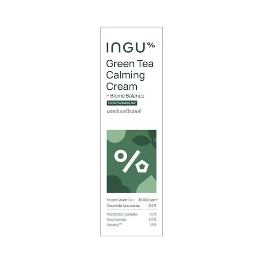 INGU% Green Tea Calming Cream + Biome Balance 50ml — For Normal to Oily Skin