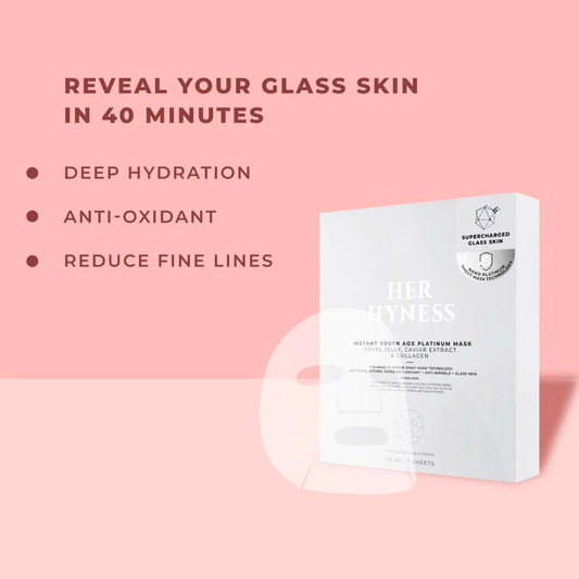 HER HYNESS | YOUTH AOX PLATINUM MASK 🤍 Royal Jelly, Caviar Extract & Collagen 22ml