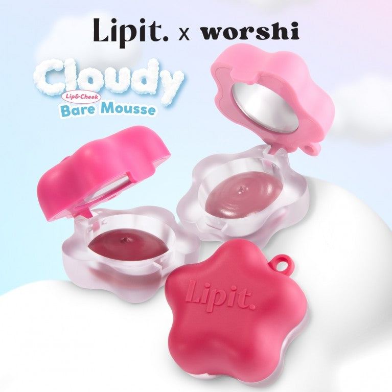Lipit Cloudy Lip & Cheek Bare Mousse Chupa Cherry