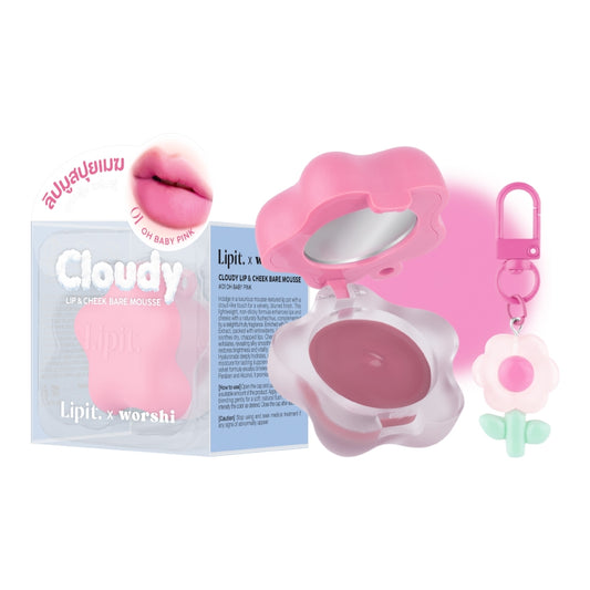 Lipit Cloudy Lip & Cheek Bare Mousse Oh Baby Pink