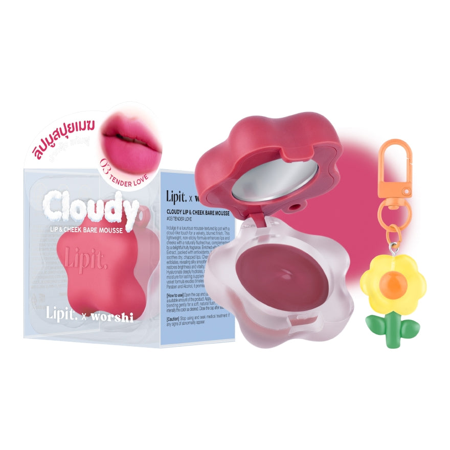 Lipit Cloudy Lip & Cheek Bare Mousse Tender Love