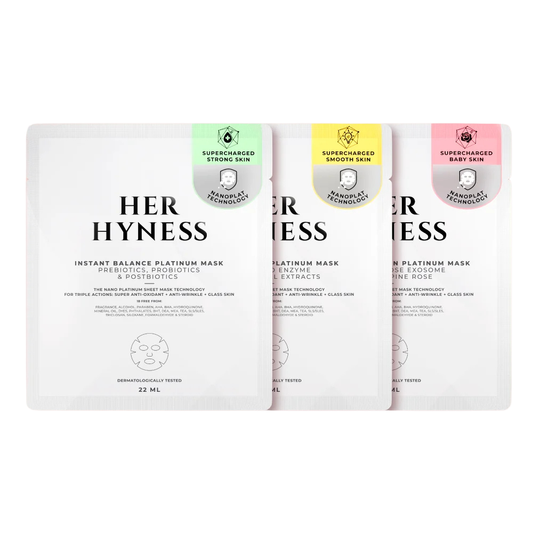 Her Hyness 3X Instant Platinum Mask Set — Refine + Youth PDRN + Balance | 22ml x 3