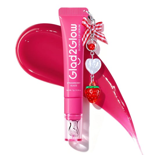 Glad2Glow | Glowing Lip Serum | 01 Strawberry Glaze + Strawberry Charm | 7g