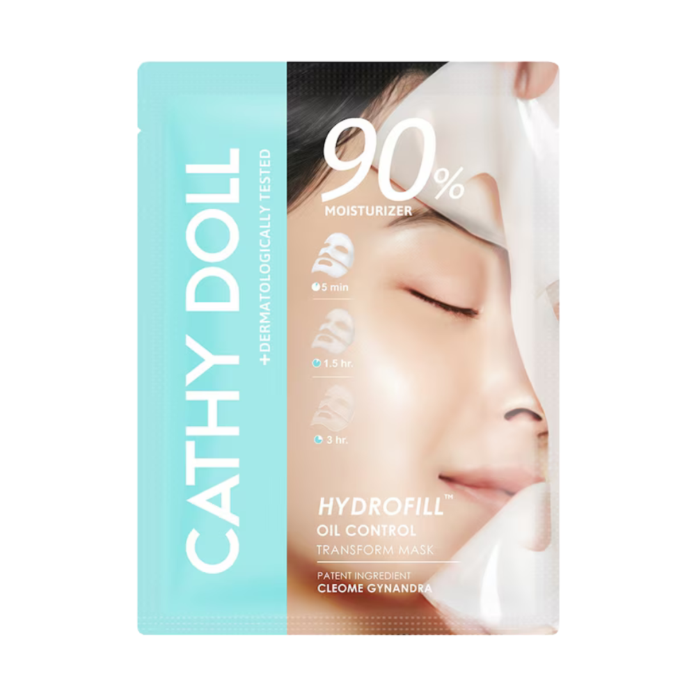Cathy Doll Hydrofill Mask in 3hr — Oil Control | Niacinamide + Vitamins | Facial Sheet Mask | 33g