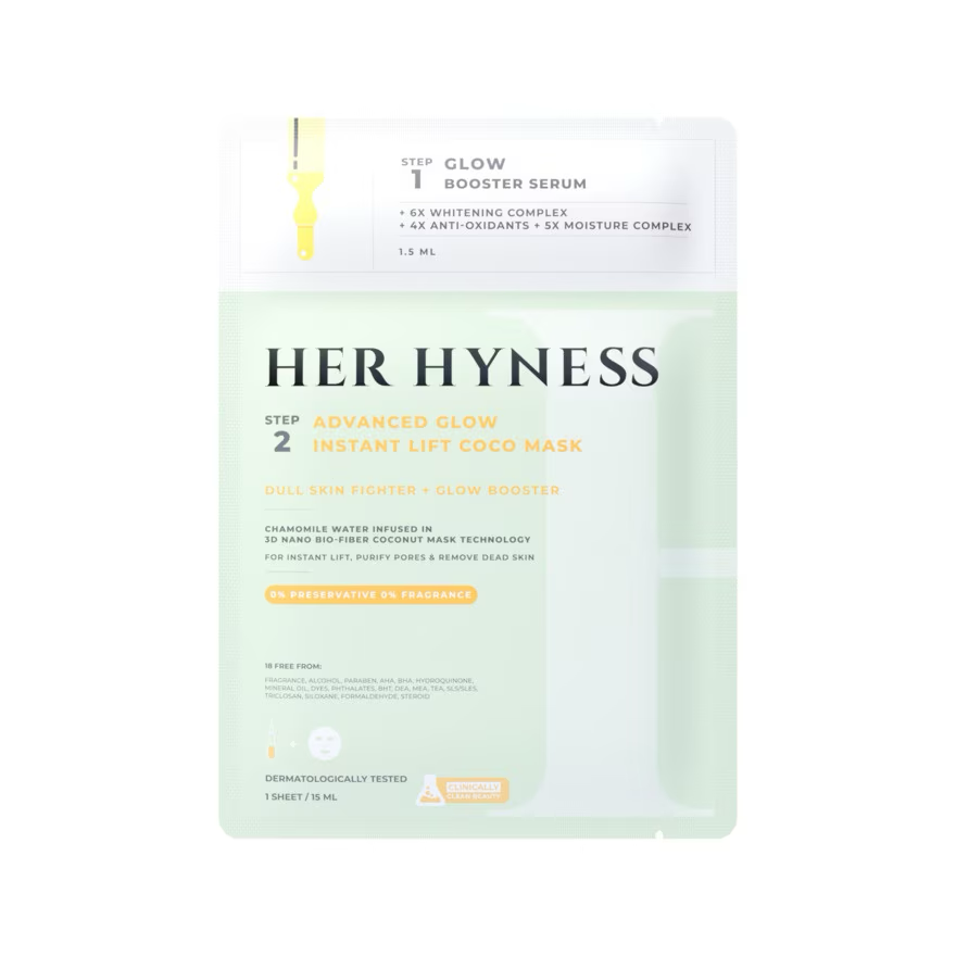 Her Hyness Advanced Glow Instant Lift Coco Mask + Glow Booster Serum Set