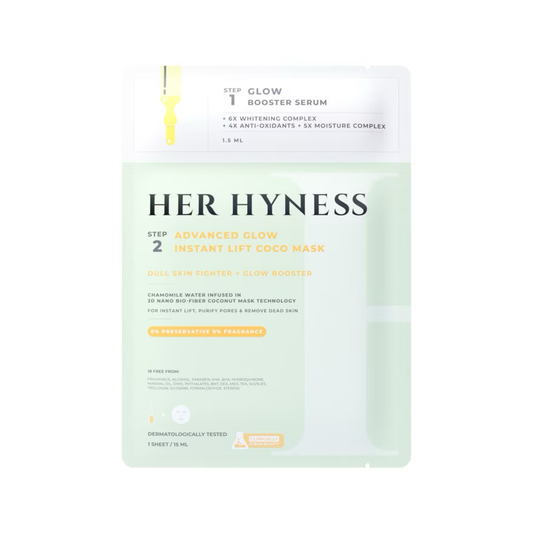 Her Hyness Advanced Glow Instant Lift Coco Mask + Glow Booster Serum Set