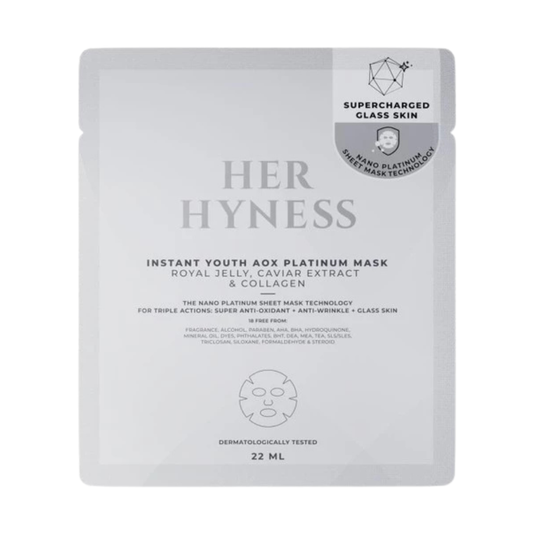 HER HYNESS | YOUTH AOX PLATINUM MASK  🤍 Royal Jelly, Caviar Extract & Collagen 22ml