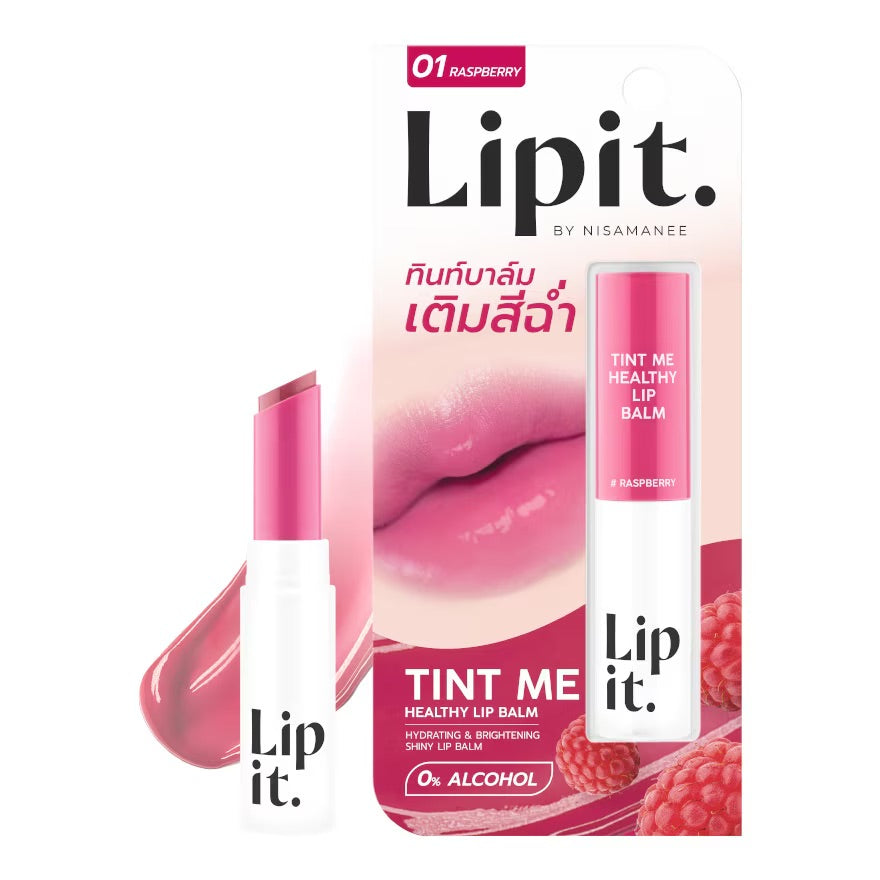 Lipit Tint Me Healthy Lip Balm Raspberry