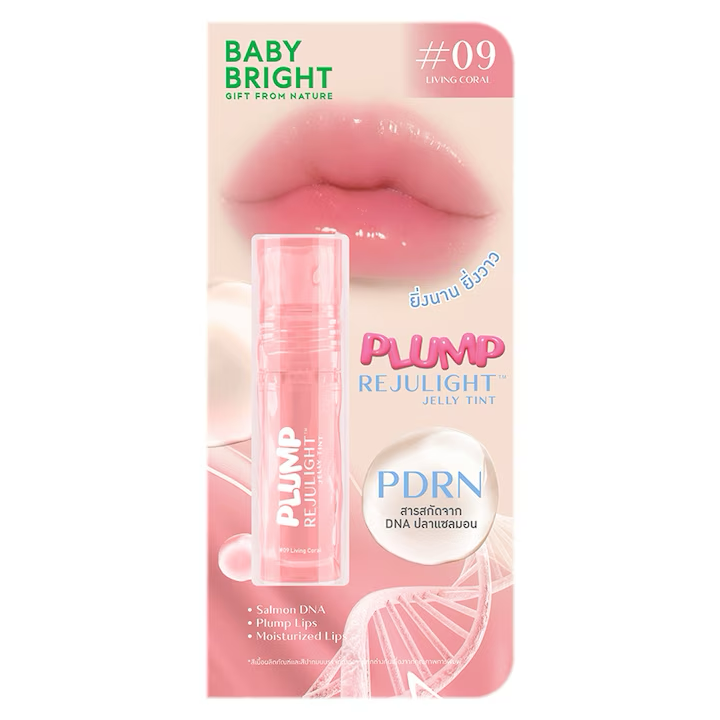 Baby Bright Plump Rejulight Jelly Tint — Plumping Glossy Lip Tint | 09 Living Coral | 3g