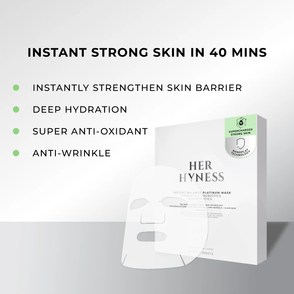 Her Hyness 3X Instant Platinum Mask Set — Refine + Youth PDRN + Balance | 22ml x 3