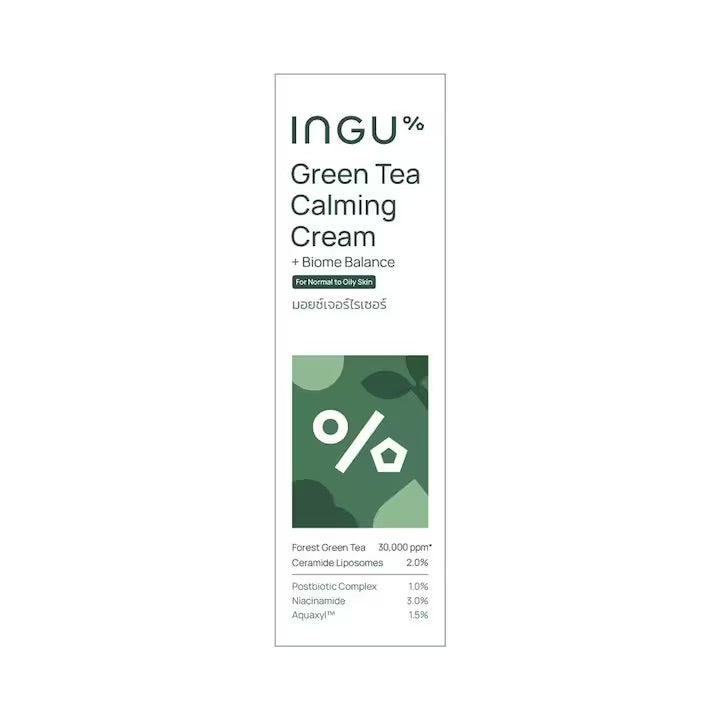 INGU% Green Tea Calming Cream + Biome Balance 50ml — For Normal to Oily Skin