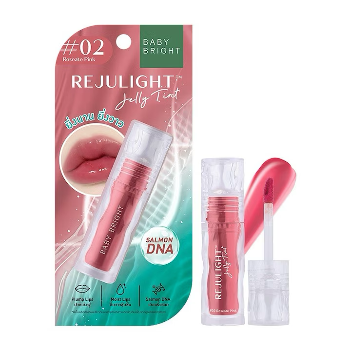 Baby Bright Rejulight Jelly Tint — Glossy Lip Tint | 02 Roseate Pink | 3.5g