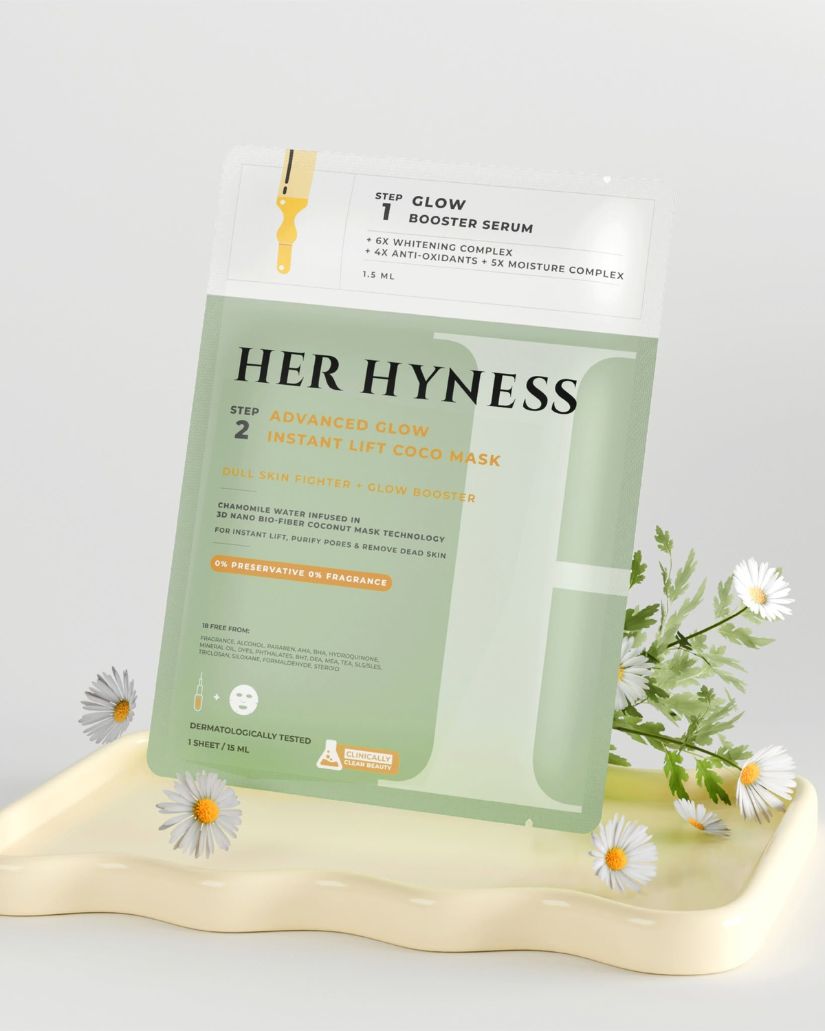 Her Hyness Advanced Glow Instant Lift Coco Mask + Glow Booster Serum Set