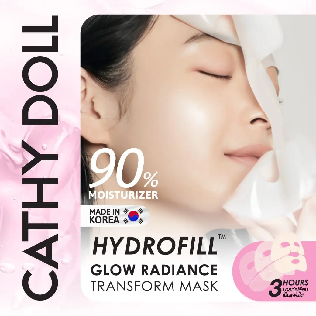 Cathy Doll Hydrofill Transform Mask in 3hr — Glow Radiance Facial Sheet Mask | 33g