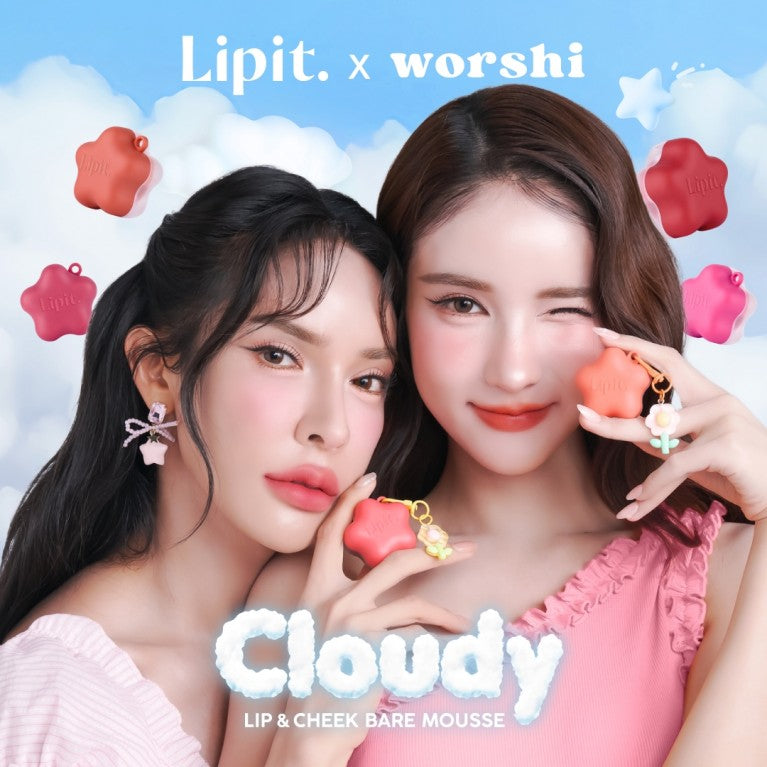 Lipit Cloudy Lip & Cheek Bare Mousse Chupa Cherry