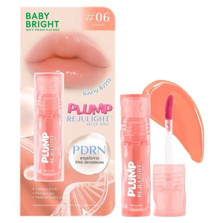 Baby Bright Plump Rejulight Jelly Tint — Plumping Glossy Lip Tint | 06 Sunbath | 3g