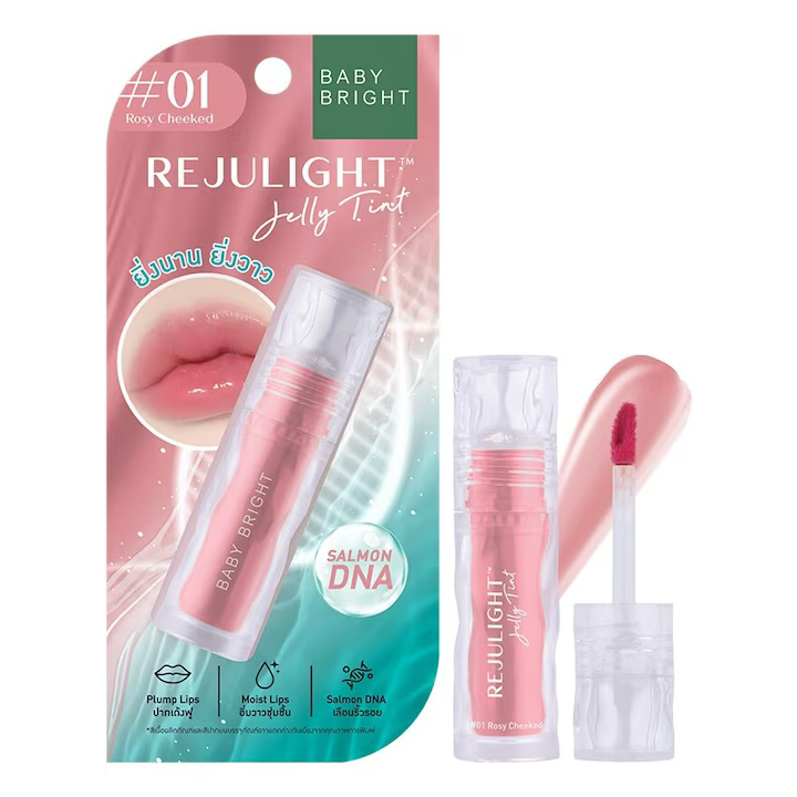 Baby Bright Rejulight Jelly Tint — Glossy Lip Tint | 01 Rosy Cheeked | 3.5g