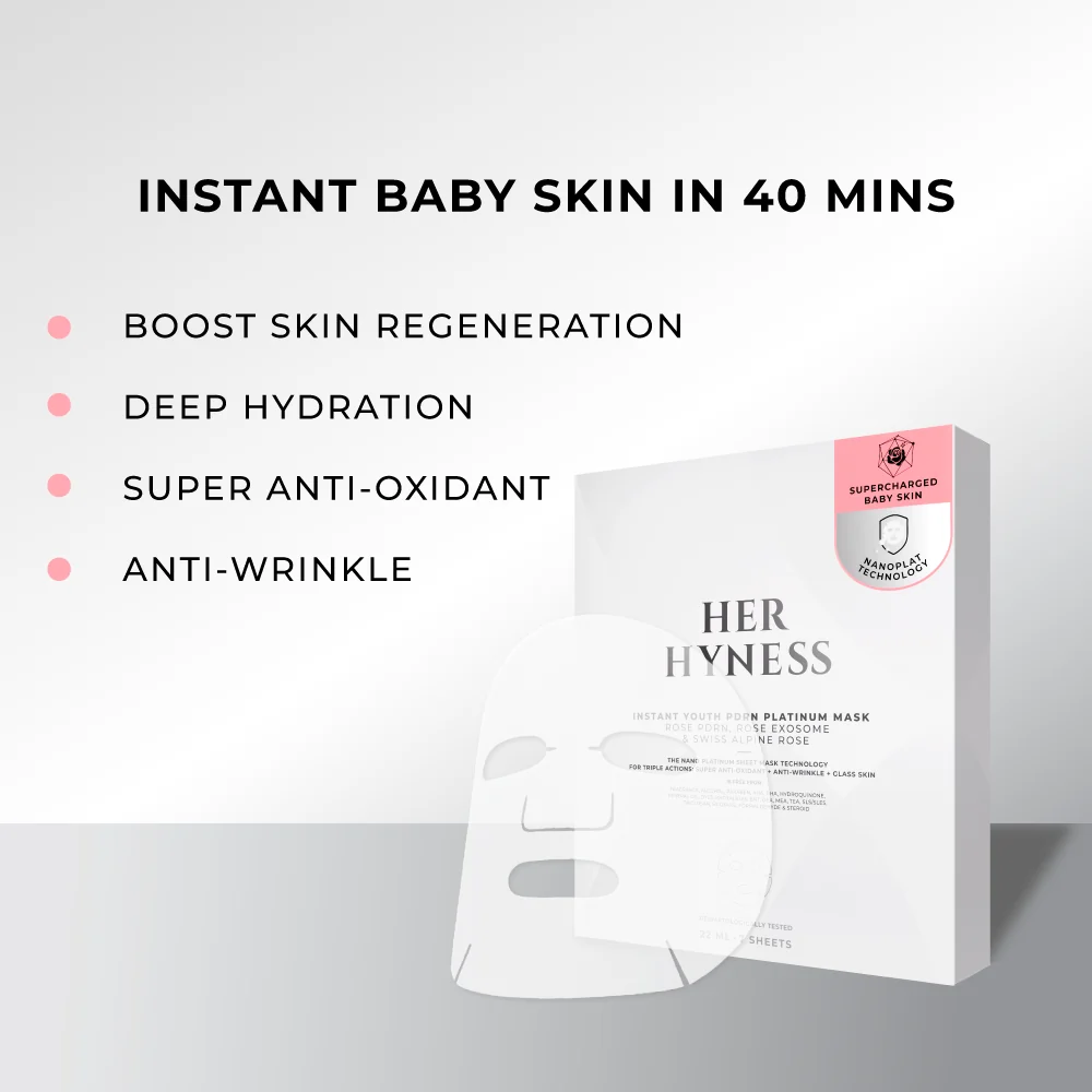 Her Hyness 3X Instant Platinum Mask Set — Refine + Youth PDRN + Balance | 22ml x 3