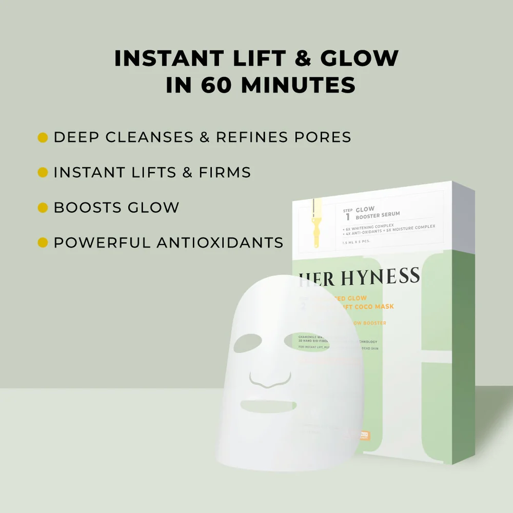 Her Hyness Advanced Glow Instant Lift Coco Mask + Glow Booster Serum Set
