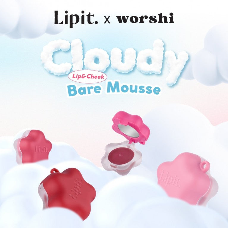 Lipit Cloudy Lip & Cheek Bare Mousse Chupa Cherry