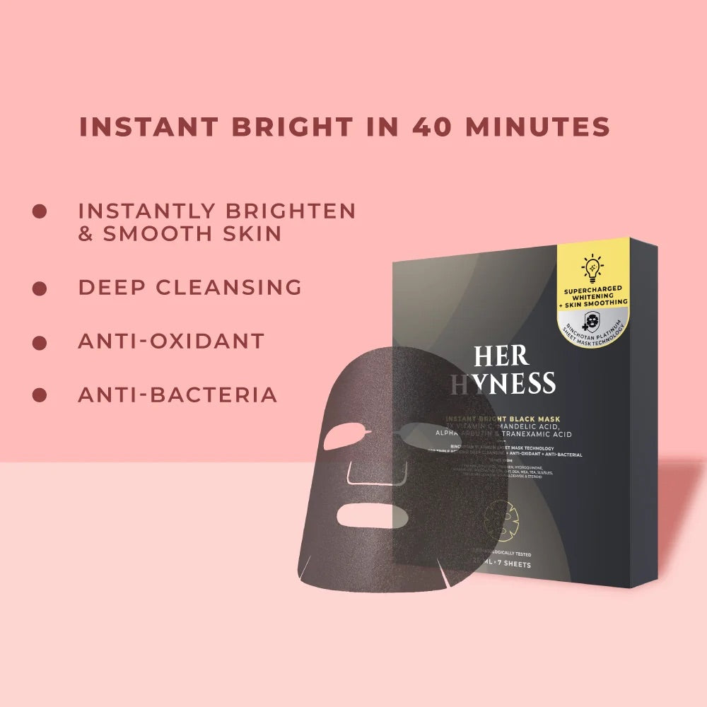 HER HYNESS | BRIGHT BLACK MASK — 3X Vitamin C, Mandelic & Tranexamic | 25ml