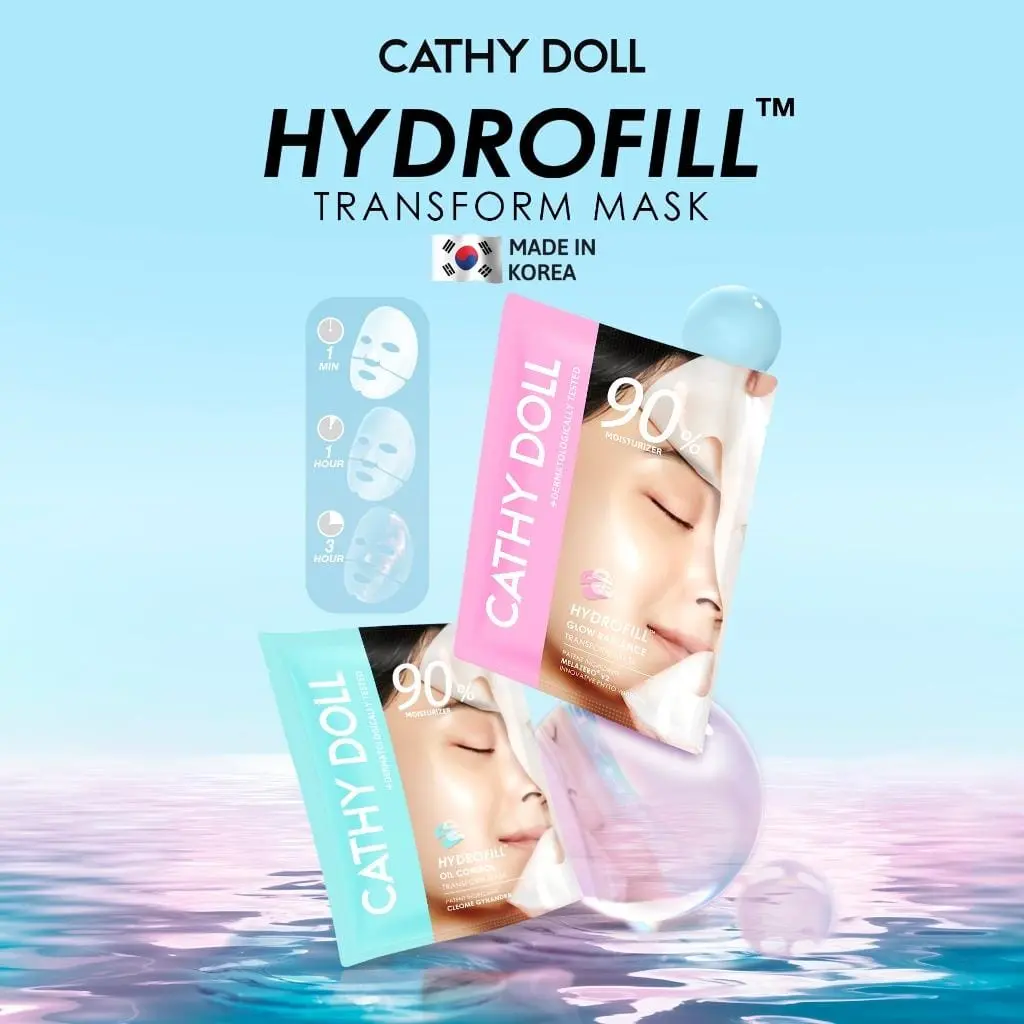 Cathy Doll Hydrofill Transform Mask in 3hr — Glow Radiance Facial Sheet Mask | 33g