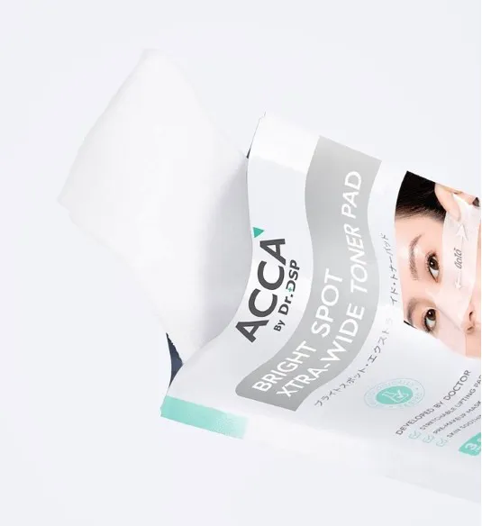 ACCA by Dr. DSP Bright Spot Xtra-Wide Toner Pad — 2% Niacinamide + X3 Spot Care Actives | 3 Pads