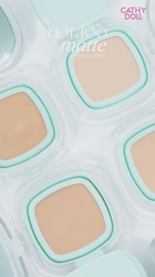 Cathy Doll Not-Too Matte Slide Cushion SPF50+ PA++++ — Oil-Control Cushion Foundation | 02 Light Beige | 12g